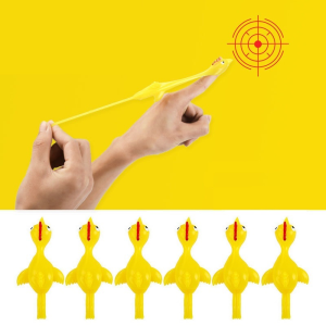 Wall stick finger game childhood Ejection Chicken rubber catapult toy slingshot yellow chick stress relief prank tiktok