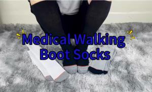 Walking Boot Socks air Cam Walker Cast Socks 2 Pairs Fracture Boot Brace Sock Surgical Orthopedics Sock for Men Women