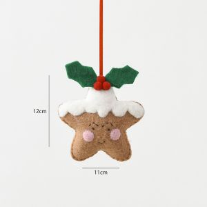 NAELIN Nhiều màu sắc Đồ trang trí treo Giáng sinh Cảm giác Phim hoạt hình Trang trí cây thông Noel Sáng tạo Vòng hoa hình ngôi sao Đồ trang trí treo Đồ dùng lễ hội