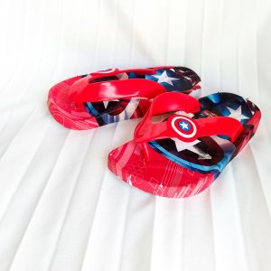 Sandal Anak Laki-laki jepit Karet Import Karakter Avengers Captain America Usia 1 - 7 Tahun