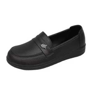 Black Shoes For Women Soft Sole Flat thickening Affordable Casual Shoes School