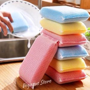 10Pcs Spon Busa Cuci Piring Panci GOOD WIFE Serbaguna Polos&Metalik Spons Cuci Piring Sponge Busa