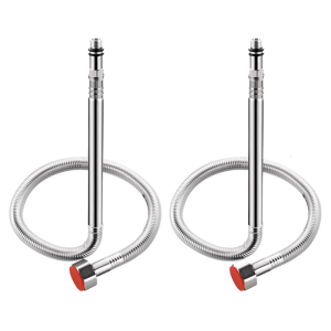2Pcs Stainless Steels Shower Hose Faucet Hose Hot and Cold Water Inlet Pipe Replacement Heaters Connecting Pipe Enduring