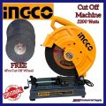 Ingco Cut off Machine 2200W COS223589 free 4pcs Cut Off wheel 14”. 