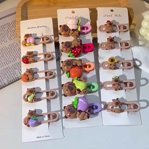 Cute Adorkable Cartoon Hair Clip Lovely Rodents Hair Clip Capybara Hairpins Barrettes Girls HairPins 2000s Trend