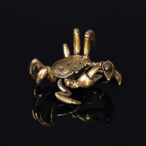 Tượng Nhỏ Bằng Đồng Hình Con Cua (Kích Thước: 5.4 x 4.9cm)