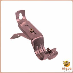 Digeo Curtain Rod Brackets Rod Holders for 28mm Rod Silver/Gold Color Premium Iron Drapery Rod Bracket for Walls
