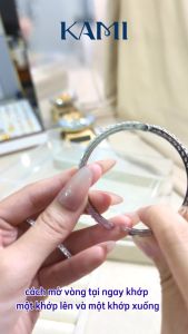 {loại 1} Vòng tay full đá cz nhân tạo xi bạch kim/mạ vàng bền màu Kami VF01