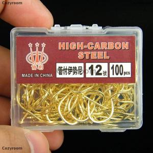 [COD] Cozyroom 100pcs Box Color With Ring Tube Pay Iseini Hooks Barbed High Carbon Steel Sea Fishing Hooks