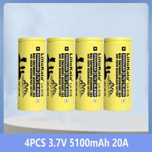 100% Original LiitoKala LII-51S 26650 20A power Rechargeable lithium battery 3.7V 5100mA Suitable for Flashlight batteries
