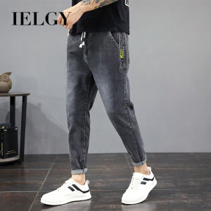 IELGY summer jeans mens loose mens thin section nine points Korean version of the trend of small feet casual harem pants mens trend