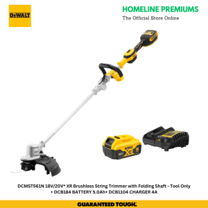 DEWALT DCMST561N 20V XR BRUSHLESS STRING TRIMMER SET WITH 5.AH BATTERY + 4A CHARGER ( BUNDLED )