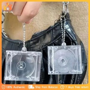 5PCS Mini CD Box Album Record Pendant Keychain Women Men Creative Portable DIY Keychain