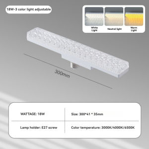 KEBETEME แถบหลอดไฟ LED 18W 24Wแถบหลอดไฟประหยัดพลังงาน E27ของตกแต่งห้องนอนบ้านขาจับโคมไฟไฟ LED ส่องสว่างลูกปัดท่อ Led
