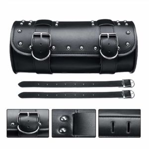 Motorcycle Fork Tool Bags Storage Leather Travel Pouch Front Luggage Bag Handlebar Roll Storage Waterproof Tail Tool Bags