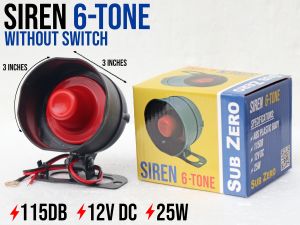 Car Siren 6 Tone WANG WANG for Alarms (without Switch) - 12V