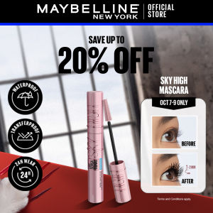 Maybelline Sky High Mascara 24HR Long-Lasting Adds 2mm length on Asian Lashes Waterproof