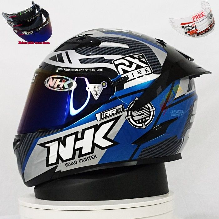 Helm nhk store full face biru