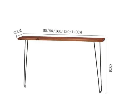 Solid Wood Console Table Nordic Wall Bar Table Simplicity Case Table Iron Narrow Corridor Table Natural Atmosphere A Comfortable Choic