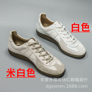 German Army Training Shoes Vintage Cowhide Mens Sneakers Casual Shoes Couples German Training Shoes ROF Engraved Mens Shoes ☺1130