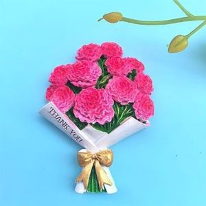GORGE Ba chiều dán tủ lạnh hình hoa Hình dáng chân thực. Nhựa dán tủ lạnh Quà tặng Hoa hướng dương và hoa hồng. dán tủ lạnh trang trí Trang trí nhà bếp