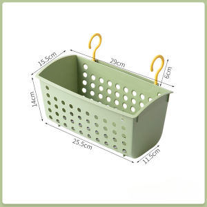 Homenhome Household Hanging Plastic Storage Basket Kitchen Fruit and Vegetable Tableware Drain Hanging Basket Bathroom Bathroom Cosmetics Storage Rack