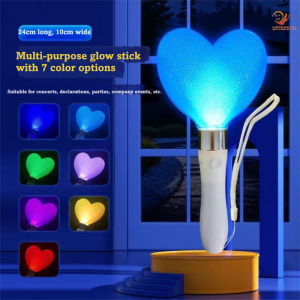 NOWNICE Heart Star Shaped Kpop Lightstick Color Changed Bright Stick Luminous Lightstick Flashing Mode Glow Stick for Music Festiva
