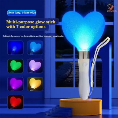 LUXEMO Đổi màu Lightstick Kpop Chế độ nhấp nháy Hình ngôi sao trái tim Đèn phát sáng Que phát sáng Que phát sáng dành cho Lễ hội Âm nhạc