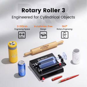 AlgoLaser Rotary Roller 3 Rotary Tool Accessory – Adjustable Laser Engraver Attachment for Tumblers Cups & Bottles