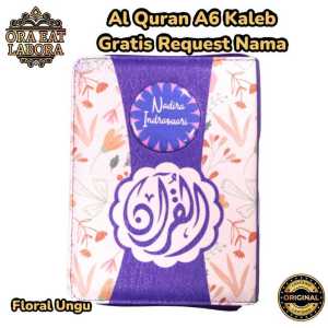 Al-Quran A6 Resleting Full Emboss Mini Custom Nama Cocok untuk Kado Souvenir