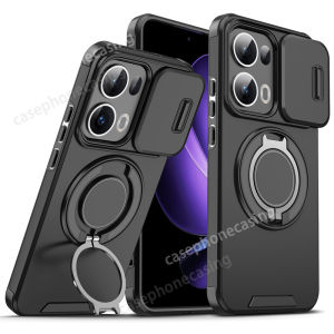 Ốp điện thoại chống sốc funda vỏ cho Oppo reno13f 13F 13 f 4G RENO 13 Pro reno13 13Pro 5G 4G 2025 vỏ điện thoại nam châm gắn ô tô nhẫn giữ trượt camera coque Ốp lưng cho OPPO reno13pro