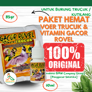 Paket Hemat Voer Trucuk & Vitamin Gacor Rovel Pakan Dan Vitamin Penggacor Max