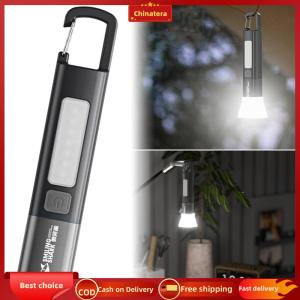 [Chinatera Malll]Super Bright Flashlight 1200mAh Mini Portable LED Torch Power Bank Zoomable Emergency Lantern for Outdoor Hiking Fishing