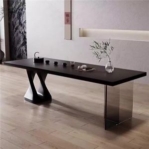 Sacesr Italian Minimalist Solid Wood Floating Table Nordic Designer Workbench Balcony Tea Table Study Furniture Muebles De Esiotud FYFD Q3P9R