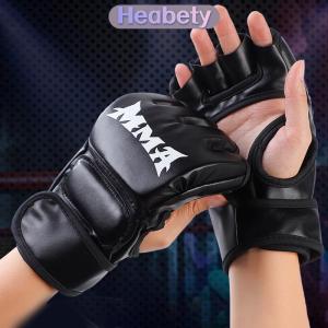 Heabety Găng tay đấm bốc Găng tay nửa ngón tay dày găng tay người lớn đấm bao cát chiến đấu Găng tay chiến đấu