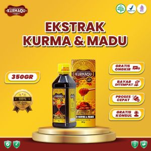 Sari Kurma Ajwa dan Madu Asli Kurmaqu Original 100% Herbal Alami Kurmaqu BPOM Indonesia 350Gr