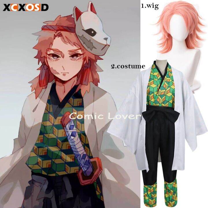 Demon Slayer Anime Costume Sabito Character Japan Style Kimono