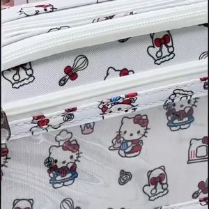 DD Kotak Pensil Kapasiti Tinggi Kanvas Kartun Adorable Capybara Print Large Capacity Storage Pencil Bag Students 可爱笔袋子