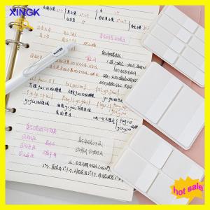 XINGK 40 80 160หน้าน้ำค้างแข็งสติกเกอร์ดัชนีสีขาวบริสุทธิ์แบบเรียบง่ายสติกเกอร์ป้ายโปร่งใสสติกเกอร์ติดกระดาษแบบ DIY อุปกรณ์สำนักงานโรงเรียน
