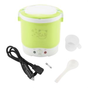 Portable Electric Rice Cooker 12V/24V for Cars & Trucks Non-Stick Inner Pot Easy To Operate Double Safety Buckle Compact Design