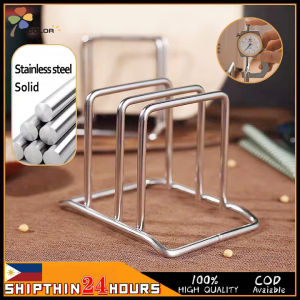 Stainless Steel Cutting Board Rack Kitchen Household Pot Cover Chopping Board Thickened Double Compartment Storage Rack