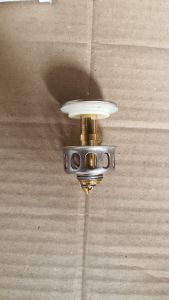 Nút Nhấn Bộ Xả Lavabo Lõi Thau Xả Bồn Rửa Mặt Ti Đồng Thau Mặt Bóng