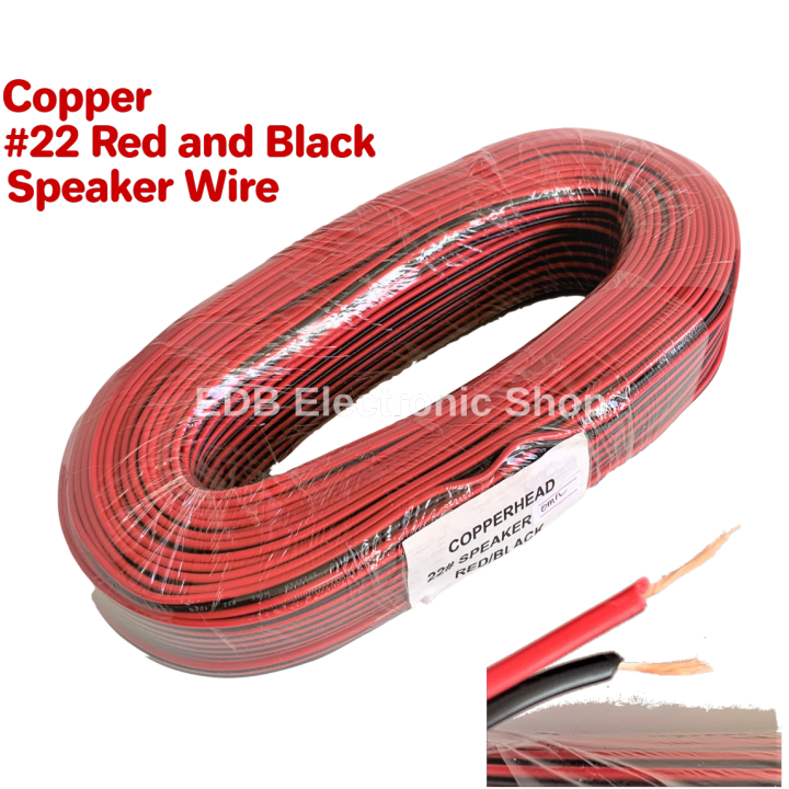 100M Speaker Wire 22 / 20 Red and Black 100meters per Roll Copper