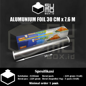Alumunium foil roll / foil wrap / food best fresh 30cm x 76m