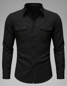 Áo sơ mi áo sơ mi nam dài tay hàng thiết kế cao cấp sóng 2 vai phong cách trẻ trung cá tính - N99