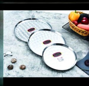 Mâm tròn inox sáng bóng bền đẹp phục vụ cho gia dình quán ăn - Mâm inox tròn cao cấp