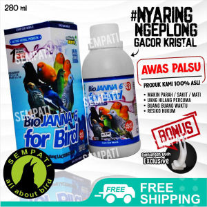 SEMPATI FREE GANTUNGAN BUAH B6 250 Ml Biojanna Biojana 6 Bio Janna Jana For Bird Vitamin Burung Murai Kacer Lovebird Kenari Pleci Metabolisme Burung Meningkatkan Kicauan Bunyi Kelincahan