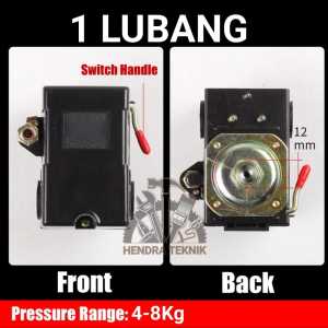 OTOMATIS KOMPRESOR AUTOMATIC PRESSURE SWITCH COMPRESSOR 1 atau 4 LUBANG ON OFF IMPEK 4-8BAR