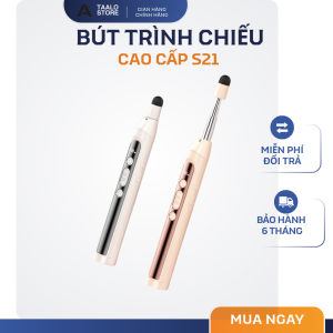 Bút Trình Chiếu S21 Có Đầu Chỉ Bảng Thu Gọn - Remote Thuyết Trình Lật Trang Slide PowerPoint Sạc Pin Type-C Laser Đỏ 200m Điều Khiển 70m Cho Giáo Viên Giảng Viên Chuyên Nghiệp - Bảo Hành 1 Đổi 1