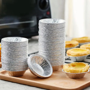 Disposable Egg Tart Mold 100PCS Eggs Tart Mould Aluminum Foil Cupcake Cookie Muffin Mould Baking Cups Pastry Tools
